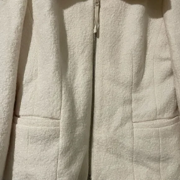 Ann Taylor sweater jacket wool blend size 12 cream white - Picture 3 of 9